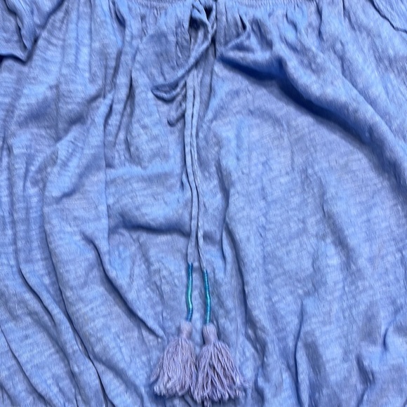 We the Free light blue off shoulder boho top size M - Picture 9 of 9